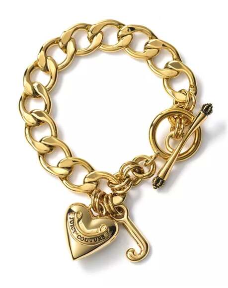 Juicy Couture Gold Plated Starter Charm Chain Bracelet JEU2613Y - Picture 1 of 4